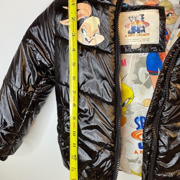 Members Only Space Jam‎ A New Legacy Lola Bunny Puffer Jacket Black Kids 4 - Picture 15 of 15